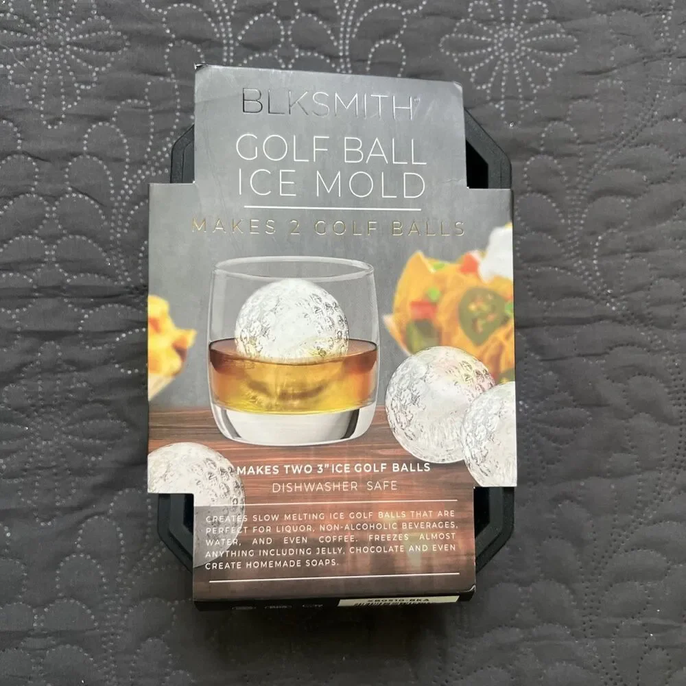 BLKSMITH 3D Ice Cube Tray Silicone Sport 2 Football Shape Mold Tray Bar Drinks